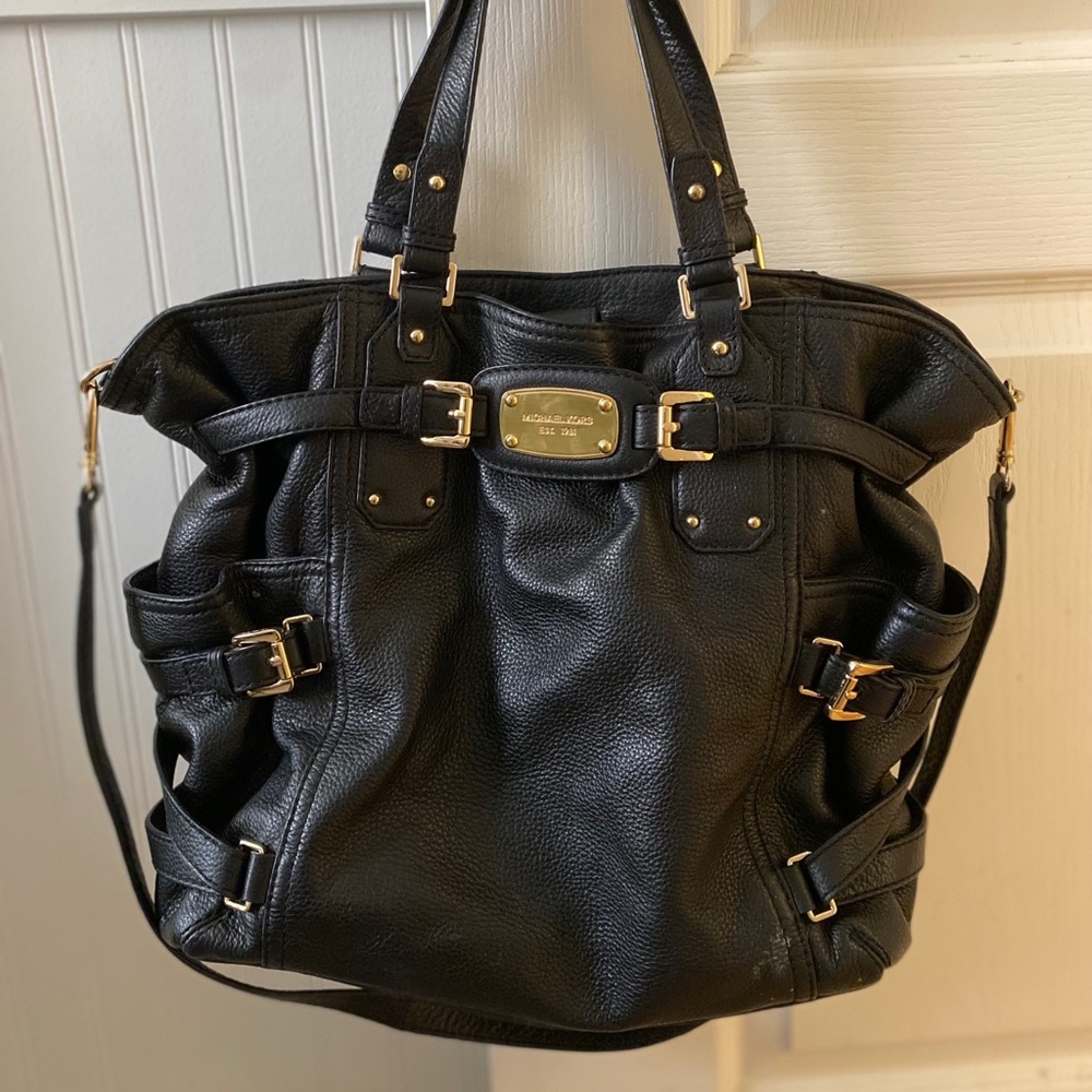 Michael Kors black Gansevoort tote shoulder bag